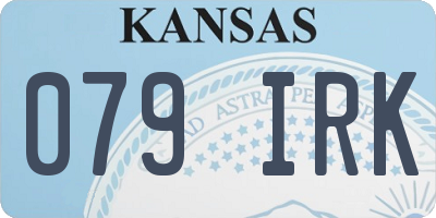 KS license plate 079IRK