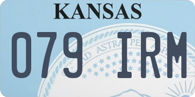 KS license plate 079IRM