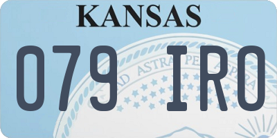 KS license plate 079IRO