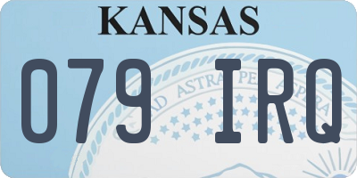 KS license plate 079IRQ