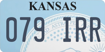KS license plate 079IRR
