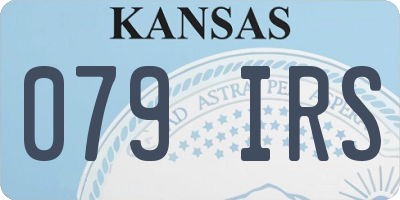 KS license plate 079IRS