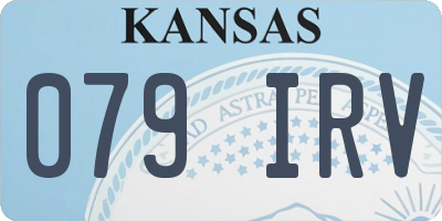 KS license plate 079IRV