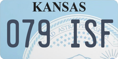 KS license plate 079ISF