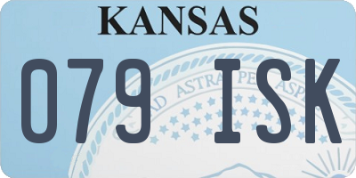 KS license plate 079ISK