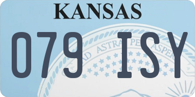KS license plate 079ISY