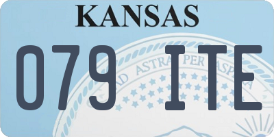 KS license plate 079ITE