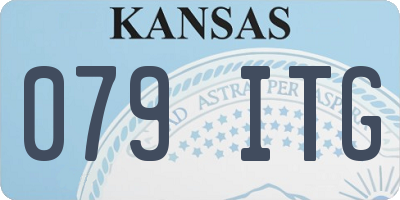 KS license plate 079ITG