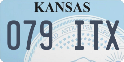 KS license plate 079ITX