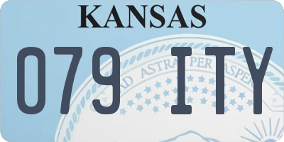 KS license plate 079ITY