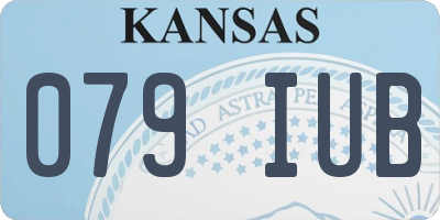 KS license plate 079IUB