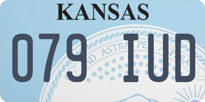 KS license plate 079IUD