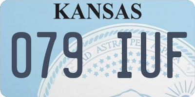 KS license plate 079IUF