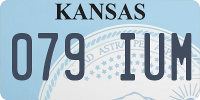 KS license plate 079IUM