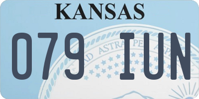 KS license plate 079IUN