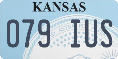 KS license plate 079IUS