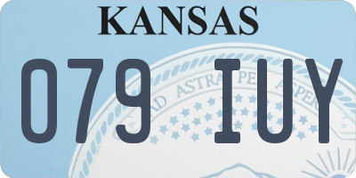 KS license plate 079IUY