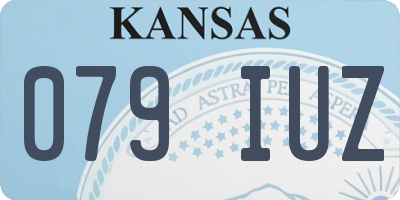 KS license plate 079IUZ