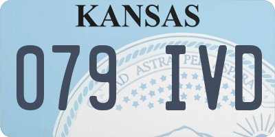 KS license plate 079IVD