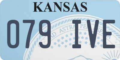 KS license plate 079IVE