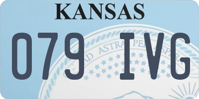 KS license plate 079IVG