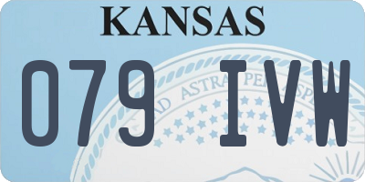 KS license plate 079IVW
