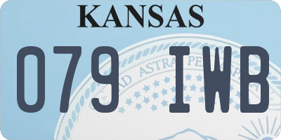 KS license plate 079IWB