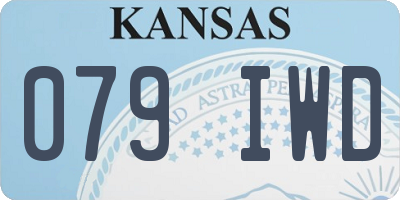 KS license plate 079IWD