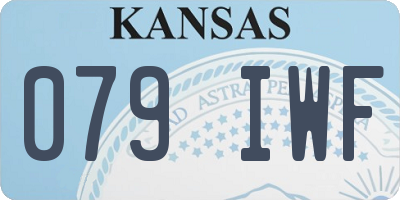 KS license plate 079IWF