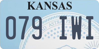 KS license plate 079IWI