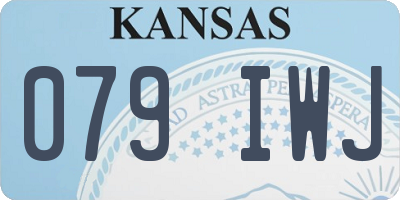 KS license plate 079IWJ