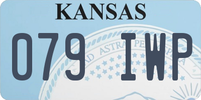 KS license plate 079IWP