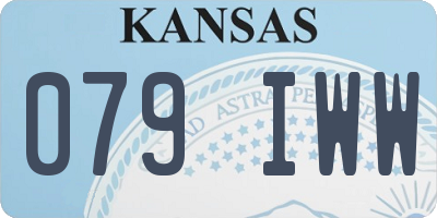 KS license plate 079IWW