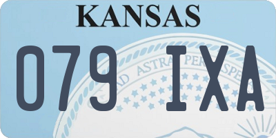 KS license plate 079IXA