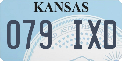 KS license plate 079IXD