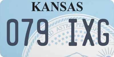 KS license plate 079IXG