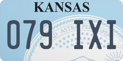 KS license plate 079IXI
