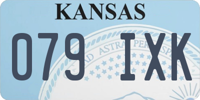 KS license plate 079IXK