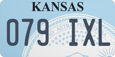 KS license plate 079IXL