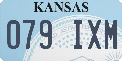 KS license plate 079IXM