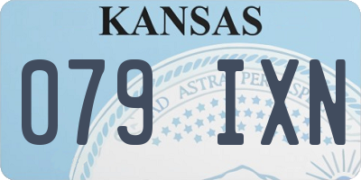KS license plate 079IXN