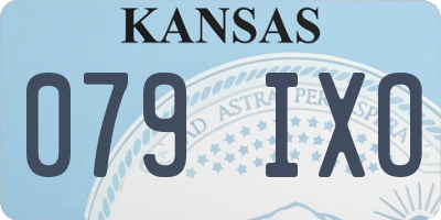 KS license plate 079IXO