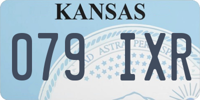 KS license plate 079IXR