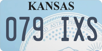 KS license plate 079IXS