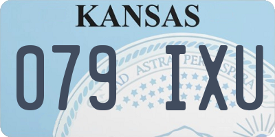 KS license plate 079IXU