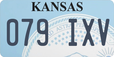 KS license plate 079IXV