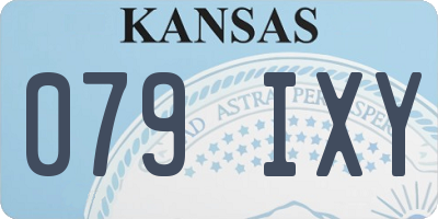 KS license plate 079IXY