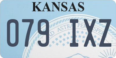 KS license plate 079IXZ