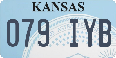 KS license plate 079IYB