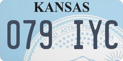 KS license plate 079IYC